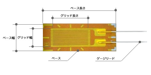 ひずみゲージの構造・仕様・形式表示
